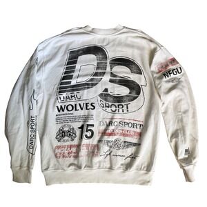 Darc Sport Wolves Club Premium Vintage Sweatshirt Cream Mens Medium 218 of 1000
